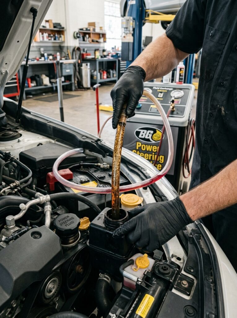power steering fluid service