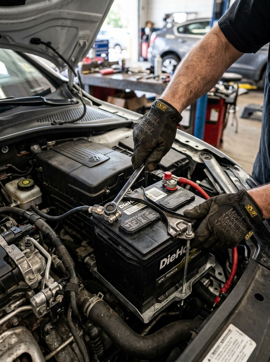 new car battery installation