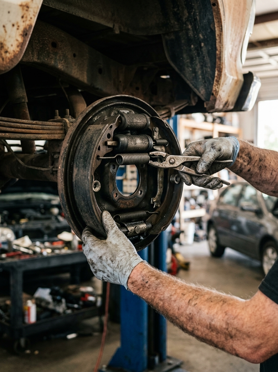 rear drum brake service