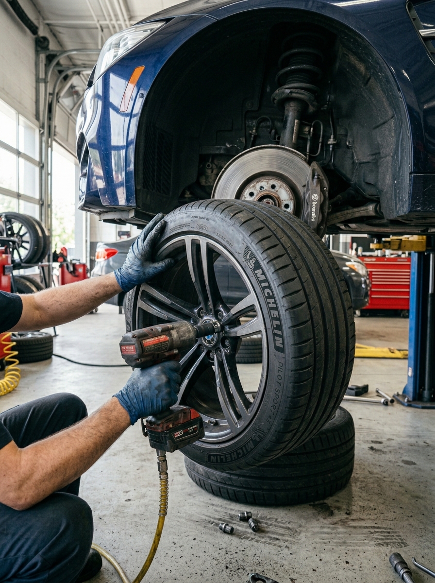 new tire installation