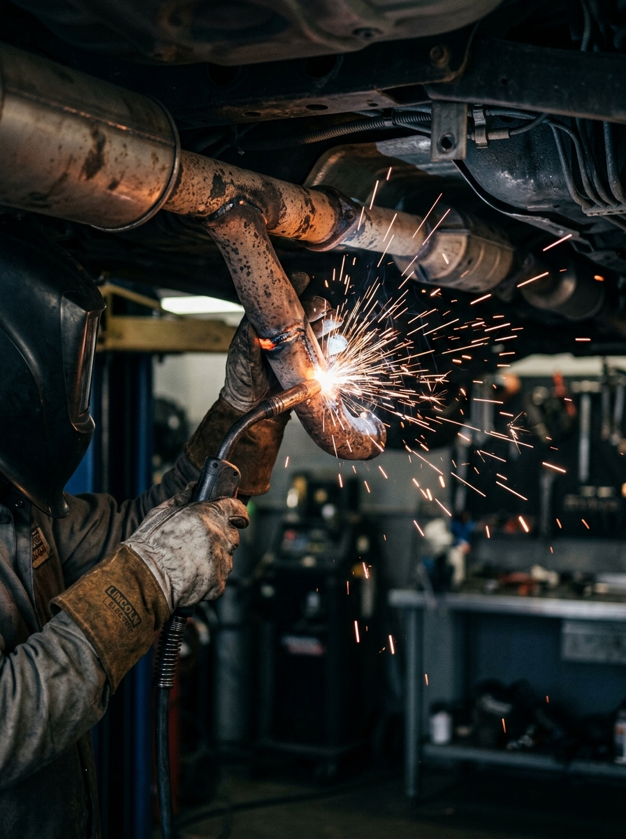 rusted muffler repair